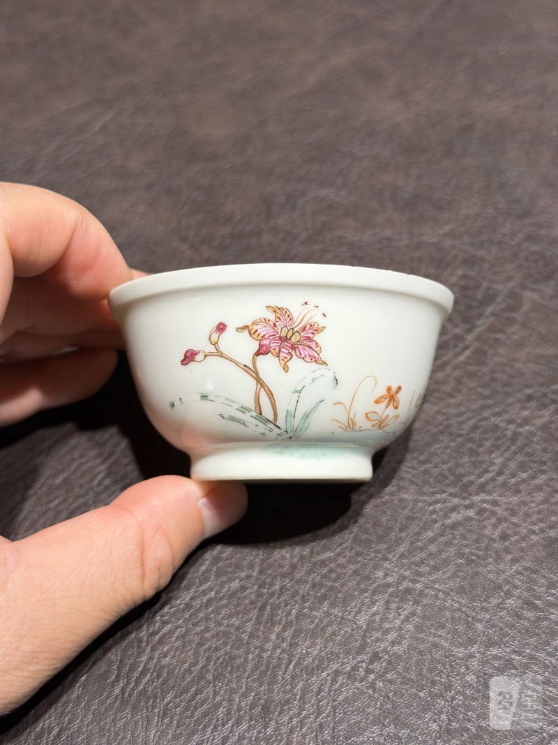 清乾隆 粉彩花鸟纹茶具一套25件 - 图29